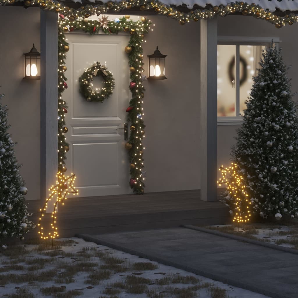 Faune Christmas Light Decoration Spikes Meteor 80 LEDs 62cm