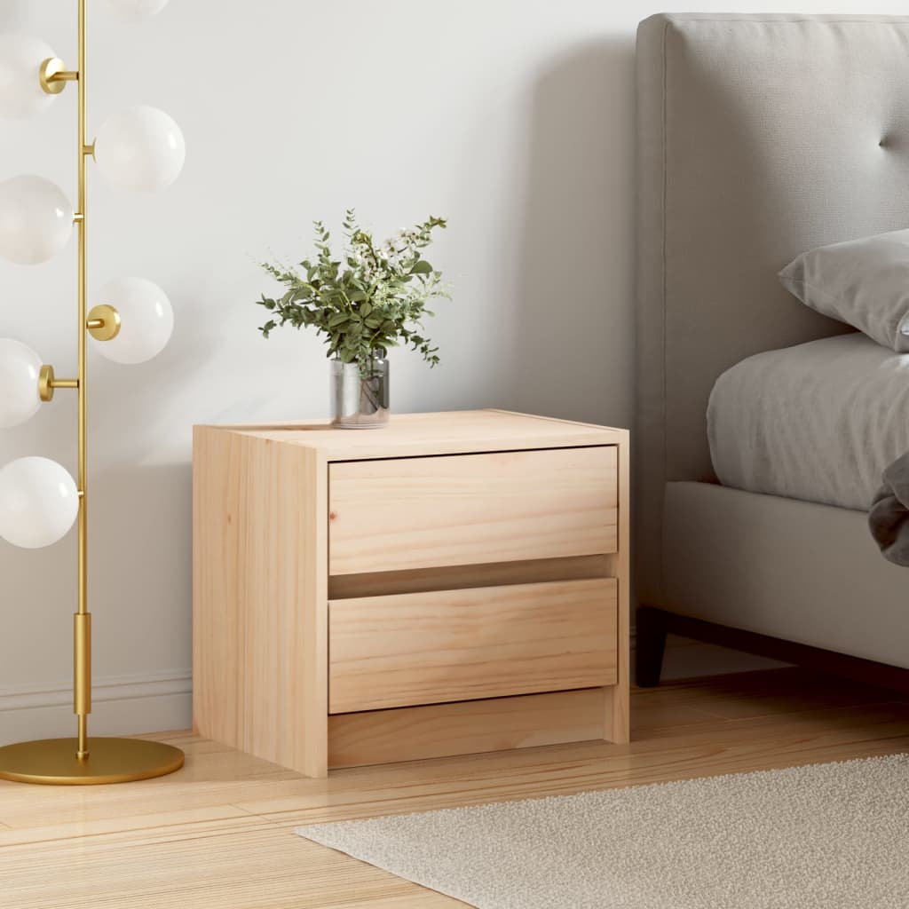 Bedside Table - SIDNEY Nightstand Natural 40cm