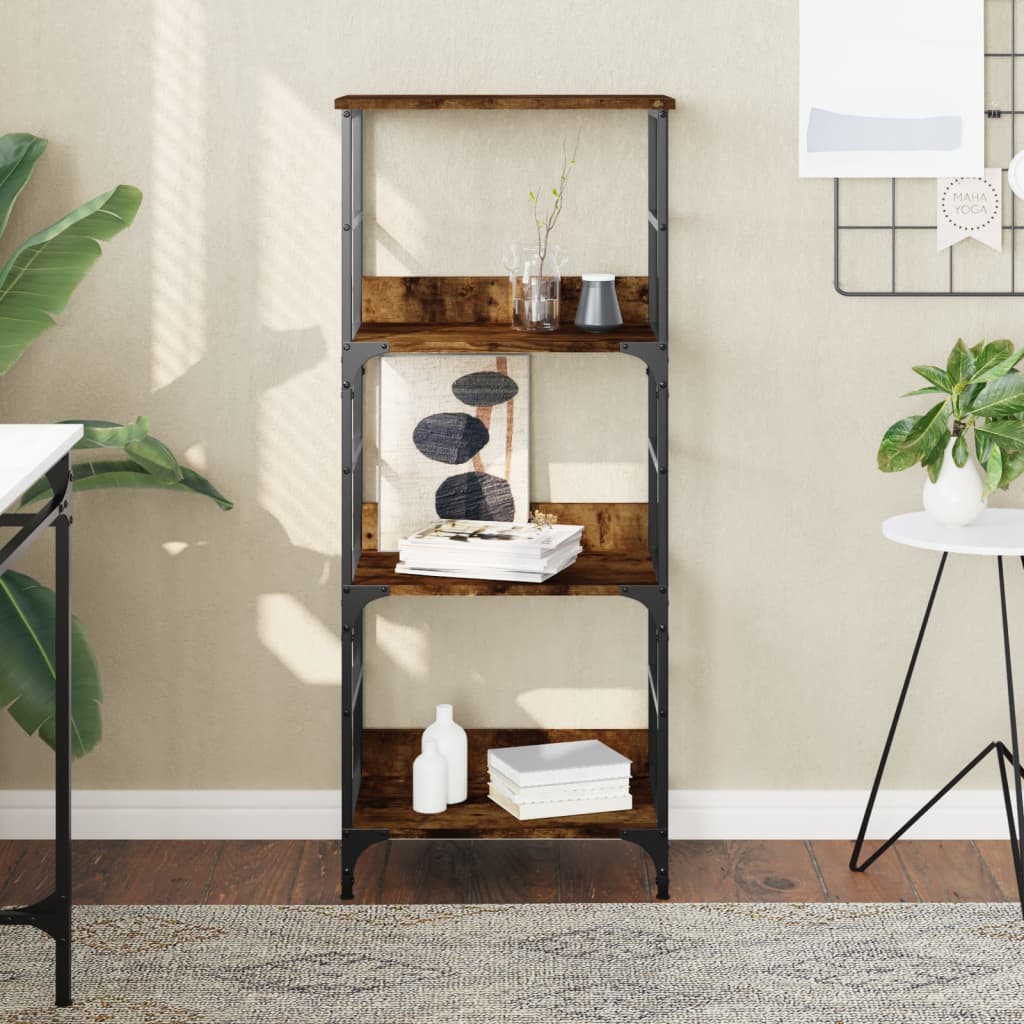 Bookshelf Smoked Oak 50x33x117.5 cm Engineered Wood