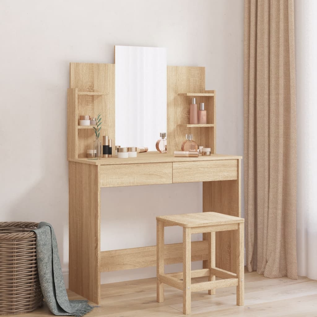 Dressing Table - SEOUL Dresser Sonoma Oak 96cm