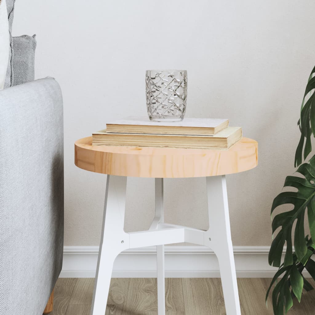Table Top Round Ã ̃30x3 cm Solid Wood Pine