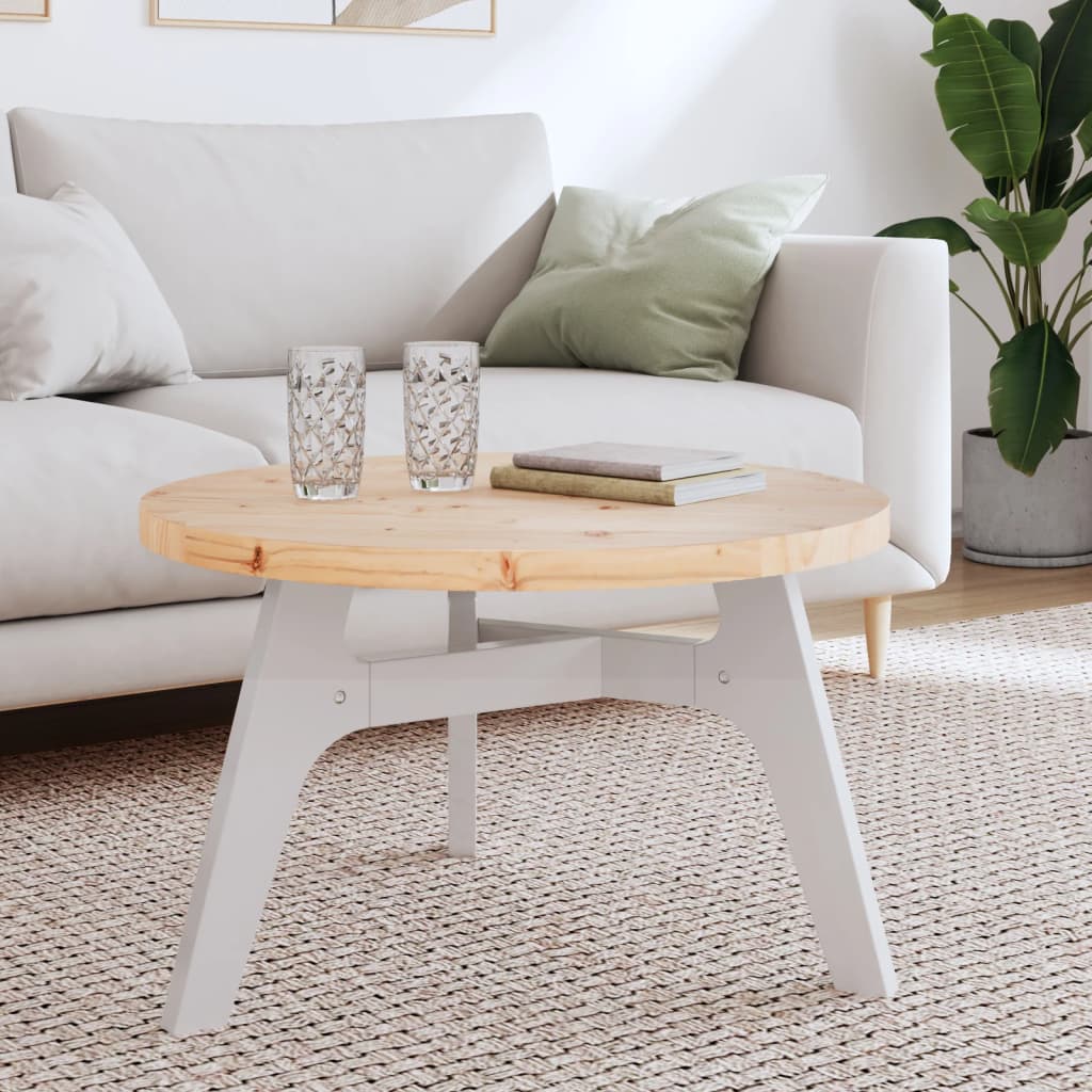 Table Top Round Ã ̃70x3 cm Solid Wood Pine