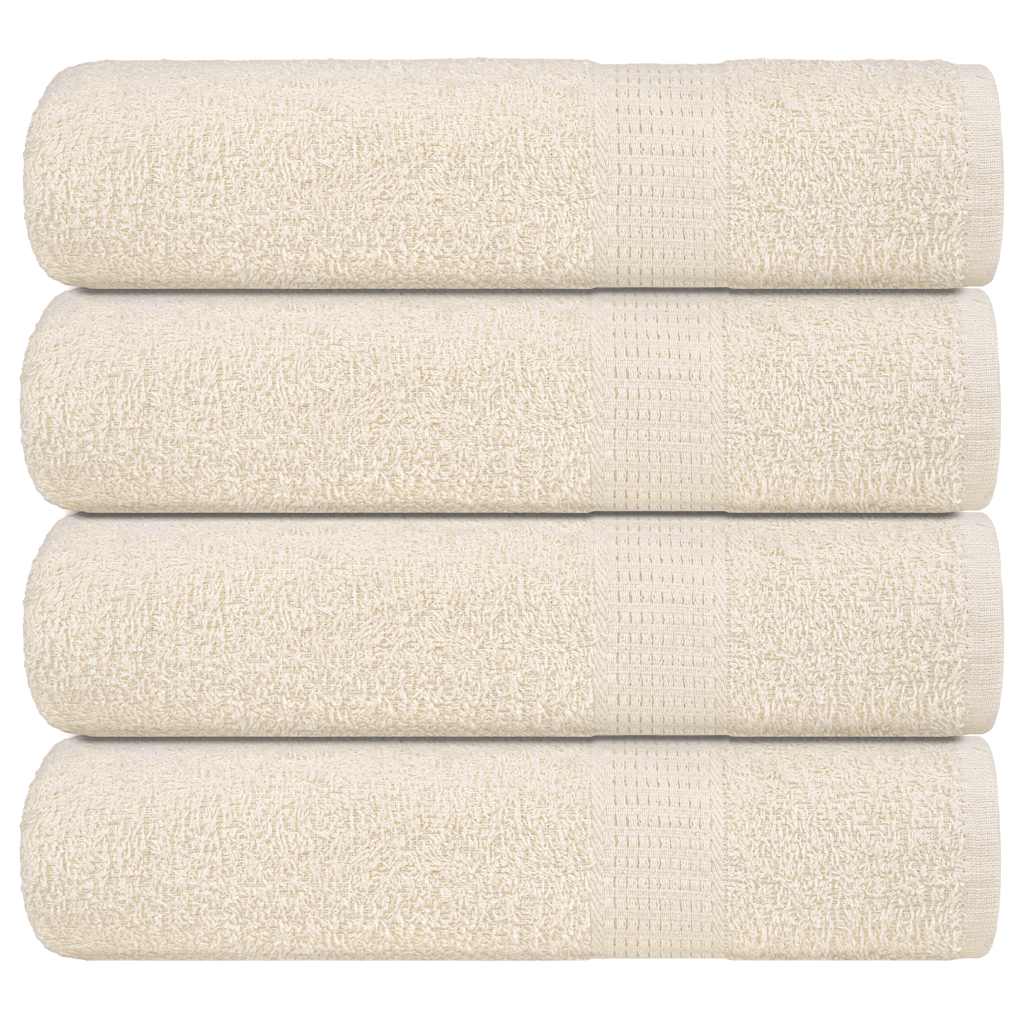 Shower Towels 4 pcs Cream 70x140 cm 360 gsm 100% Cotton