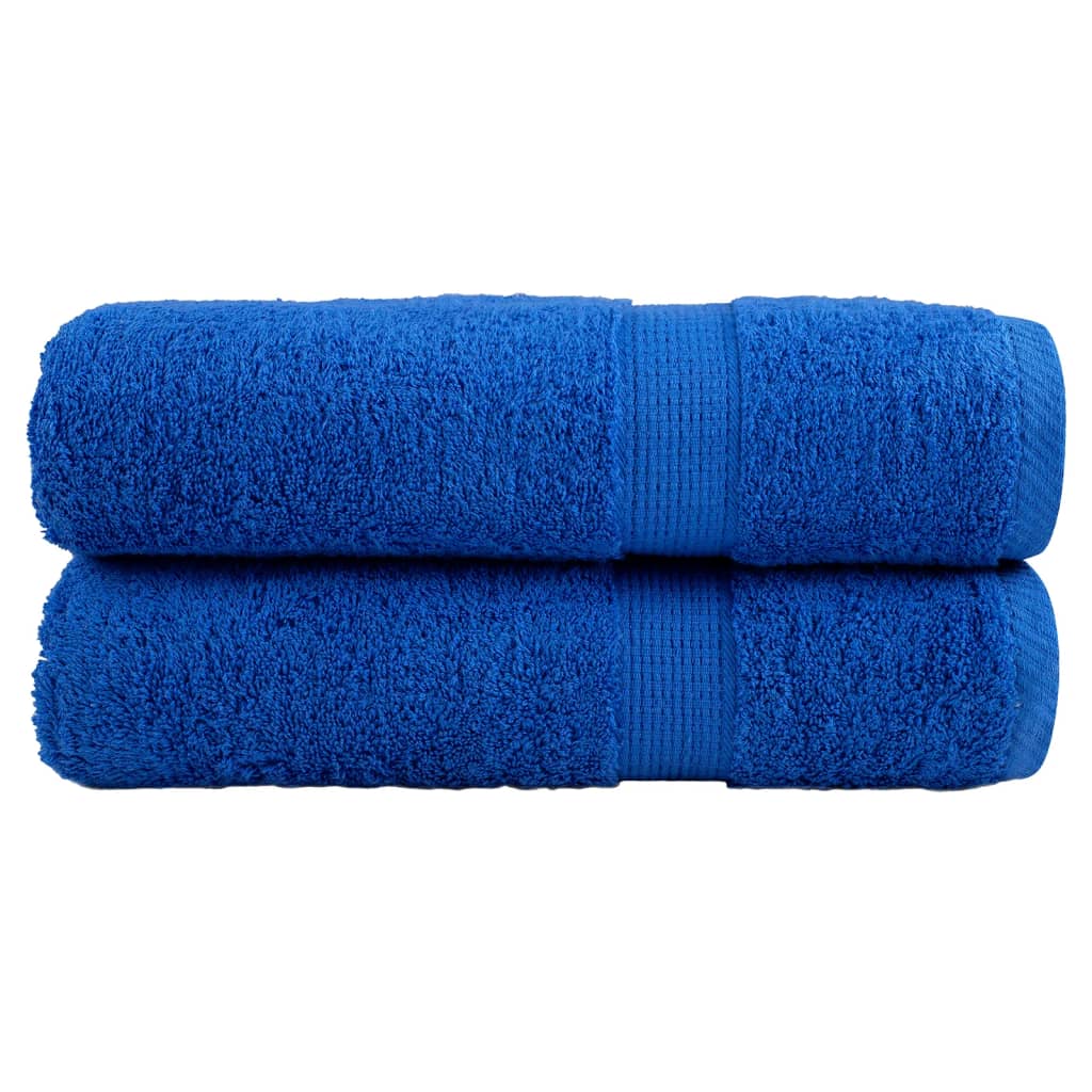 SOLMERE Premium Shower Towels 2Pieces Blue 70x140cm 600gsm