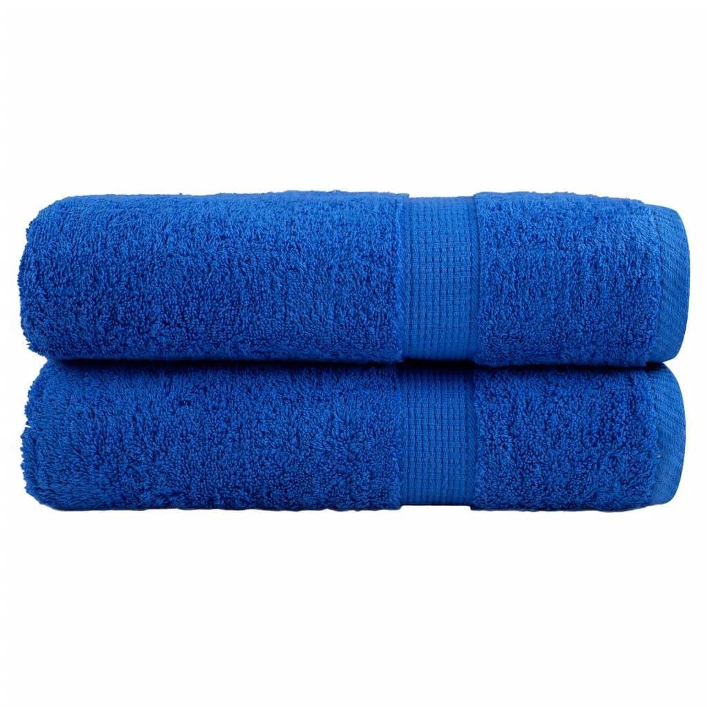 SOLMERE Premium Bath Towels 2Pieces Blue 100x150cm 600gsm