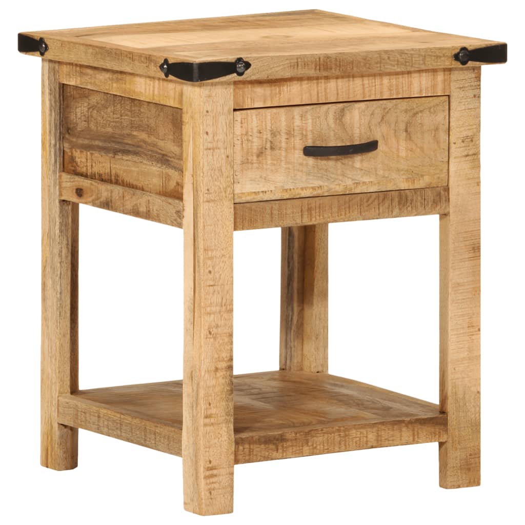Bedside Table - MARMORA Nightstand Natural 40cm