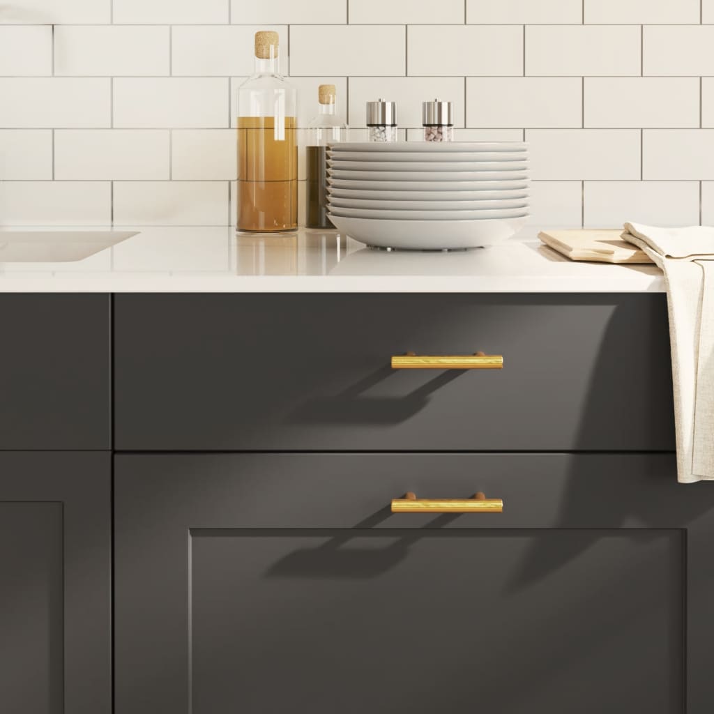 Cabinet Handles 20 Pcs Gold 64mm Stainless Steel