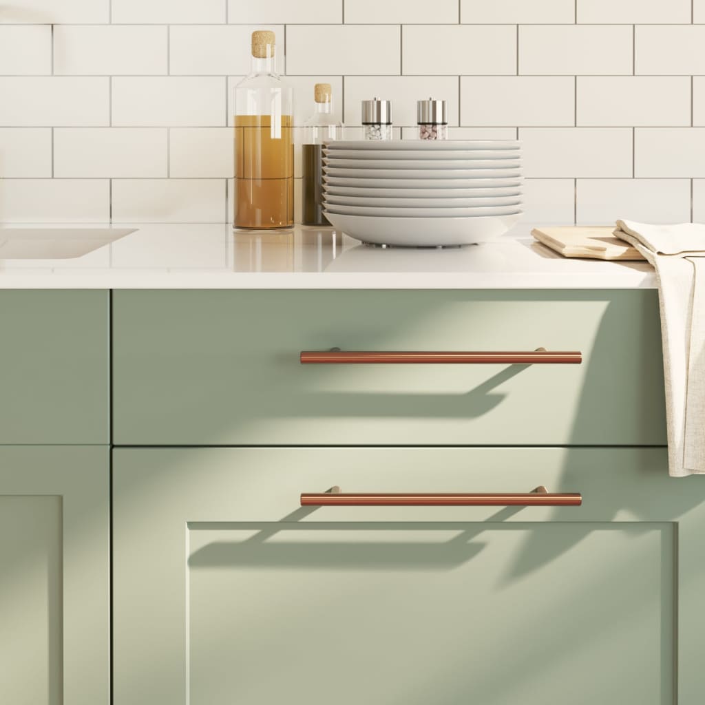 Cabinet Handles 10 Pcs Bronze 192mm Stainless Steel