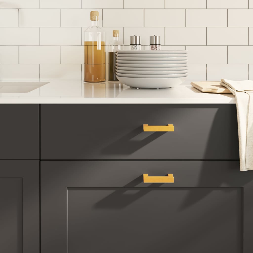 Cabinet Handles 20 Pcs Gold 64mm Stainless Steel