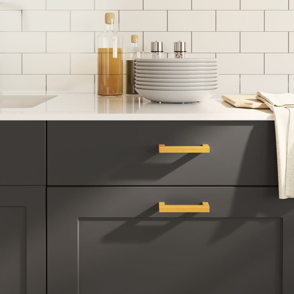 Cabinet Handles 20 Pcs Gold 96mm Stainless Steel