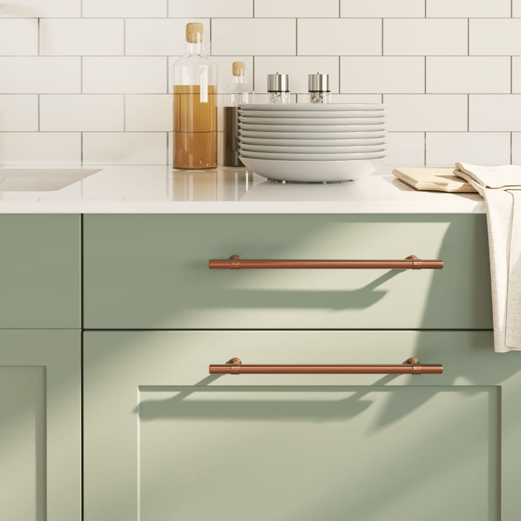 Cabinet Handles 10 Pcs Bronze 224mm Stainless Steel