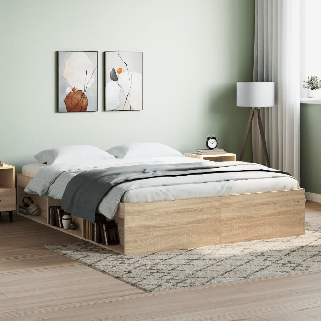 Bed Frame Sonoma Oak 140x200 cm