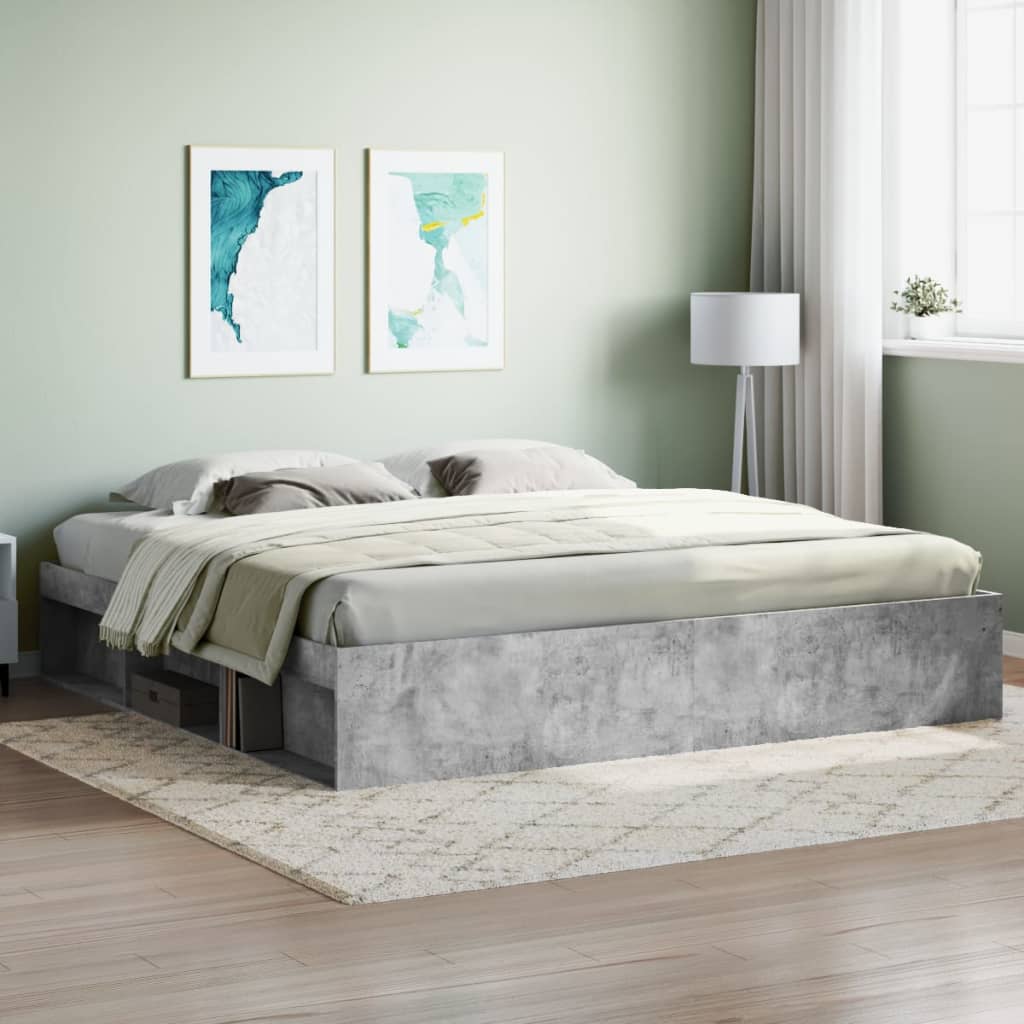 Bedframe Concrete Grey 200x200cm