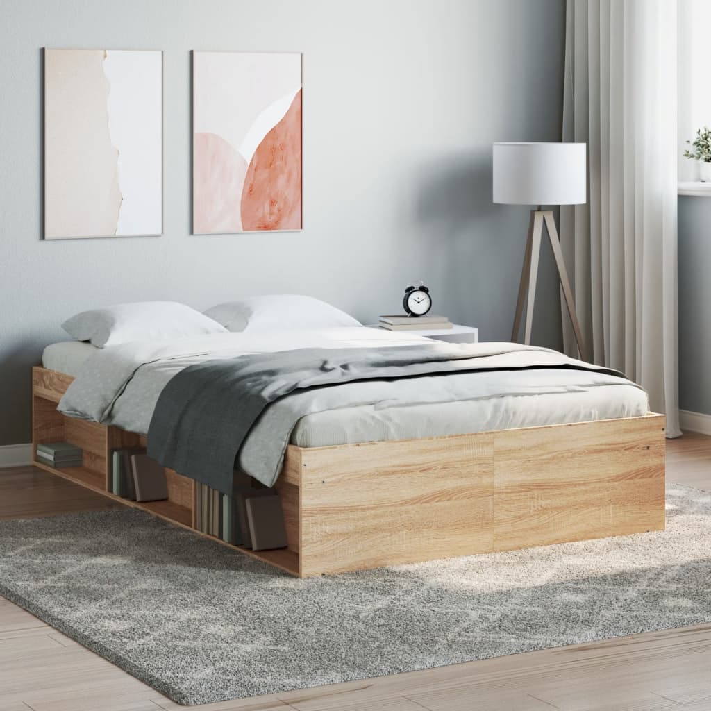 Bed Frame Sonoma Oak 120x190 cm Small Double