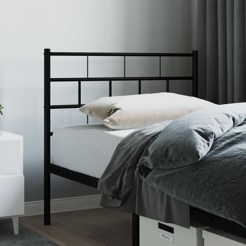 Metal Headboard Black 100cm