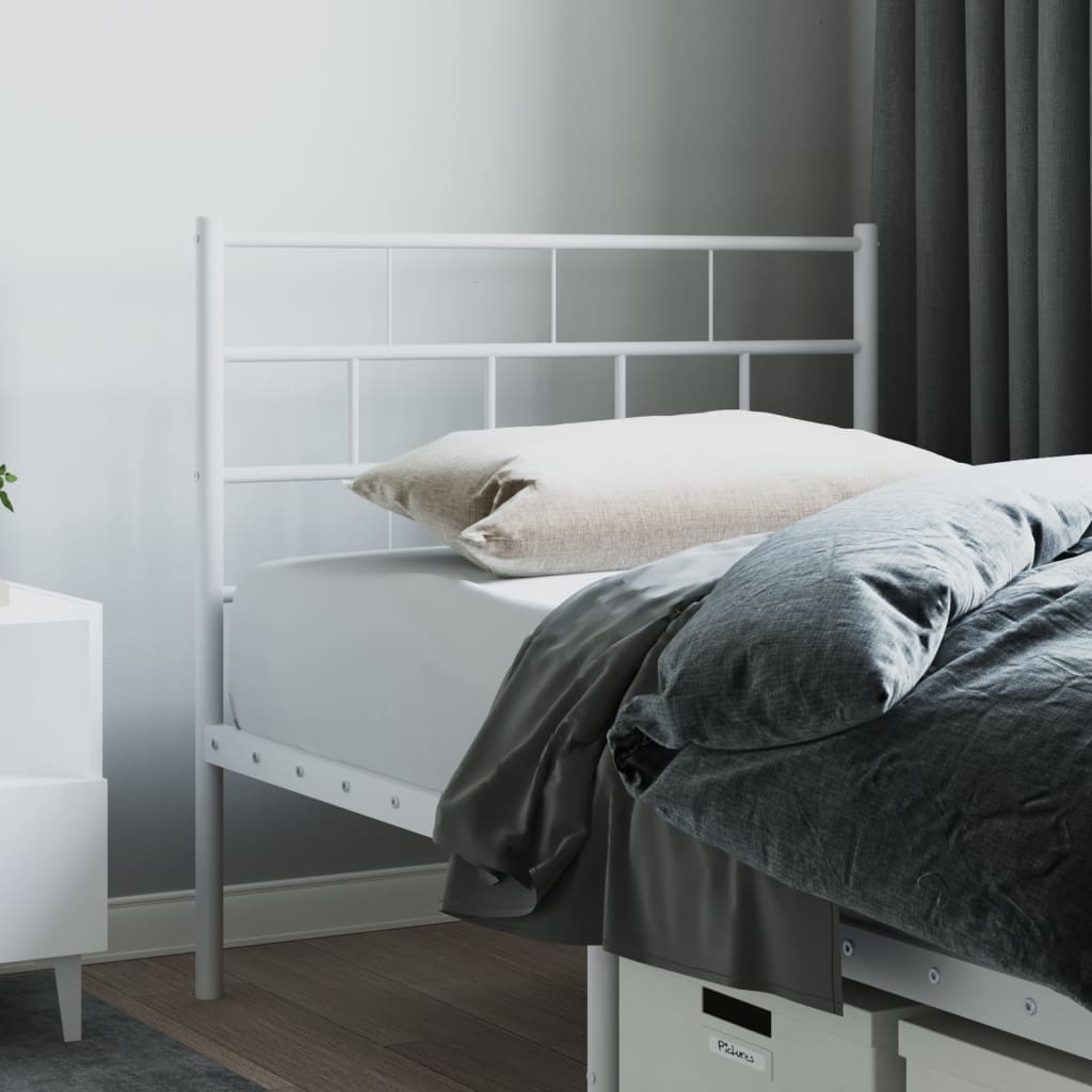Metal Headboard White 107cm