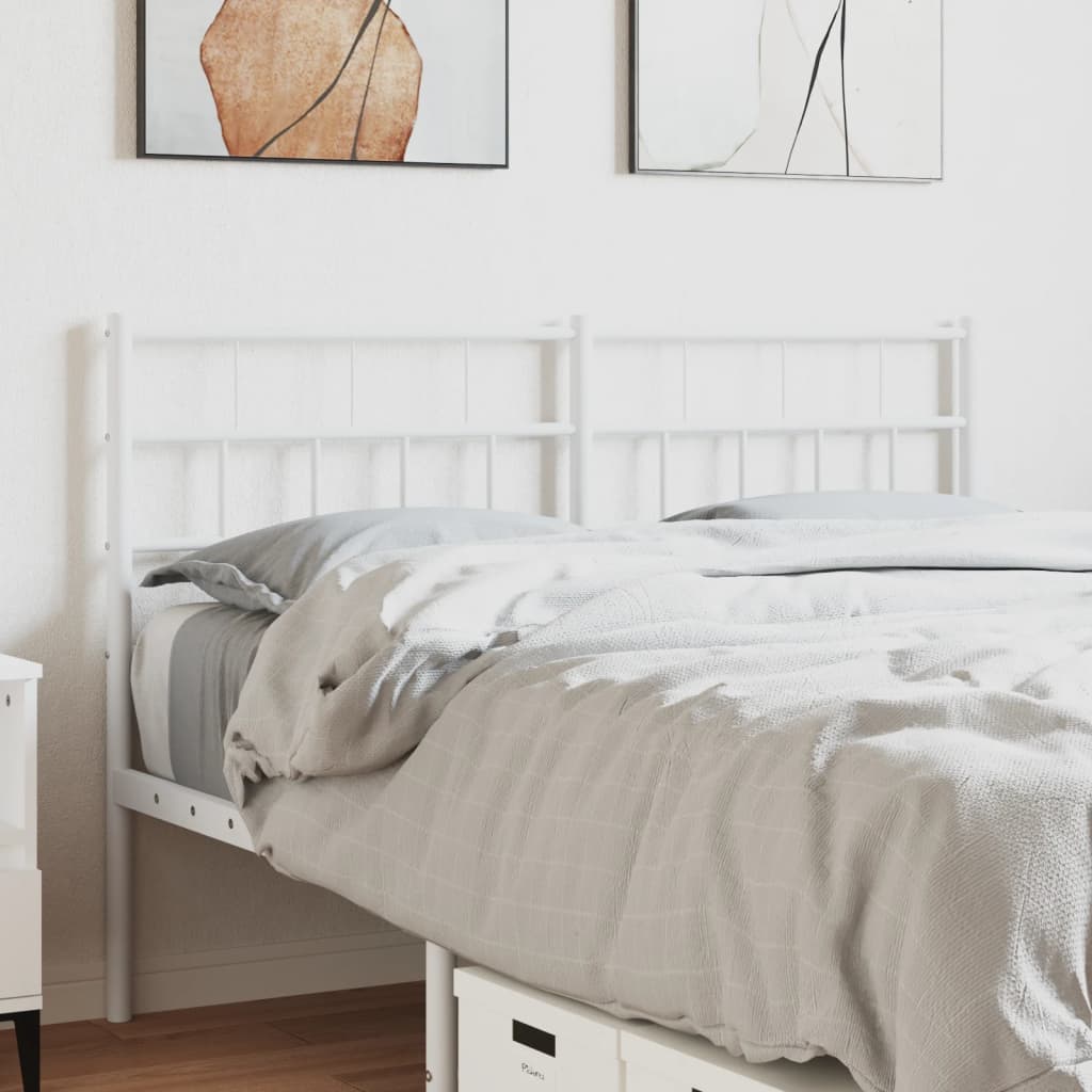 Metal Headboard White 135cm