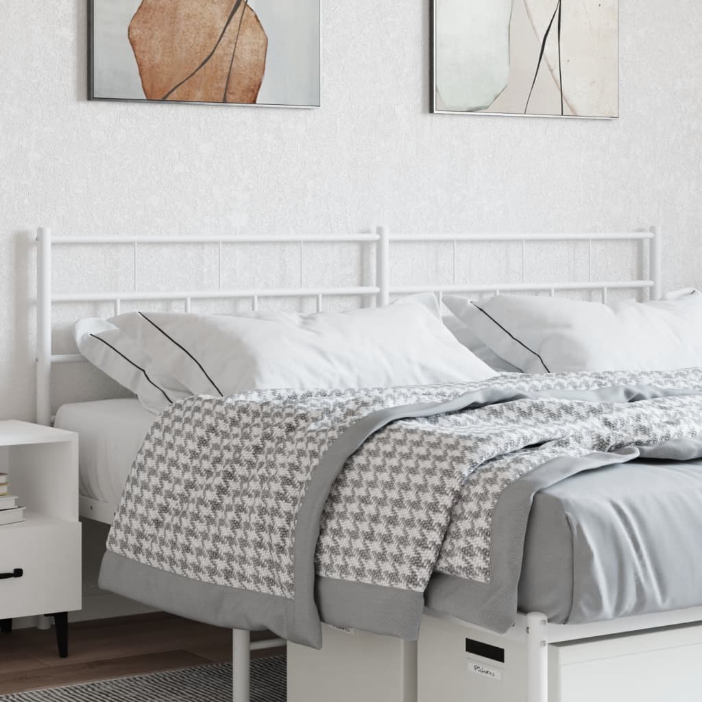Metal Headboard White 180cm