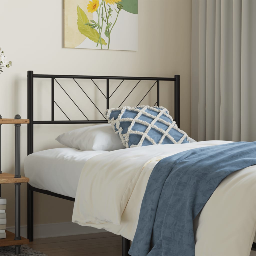 Metal Headboard Black 100cm