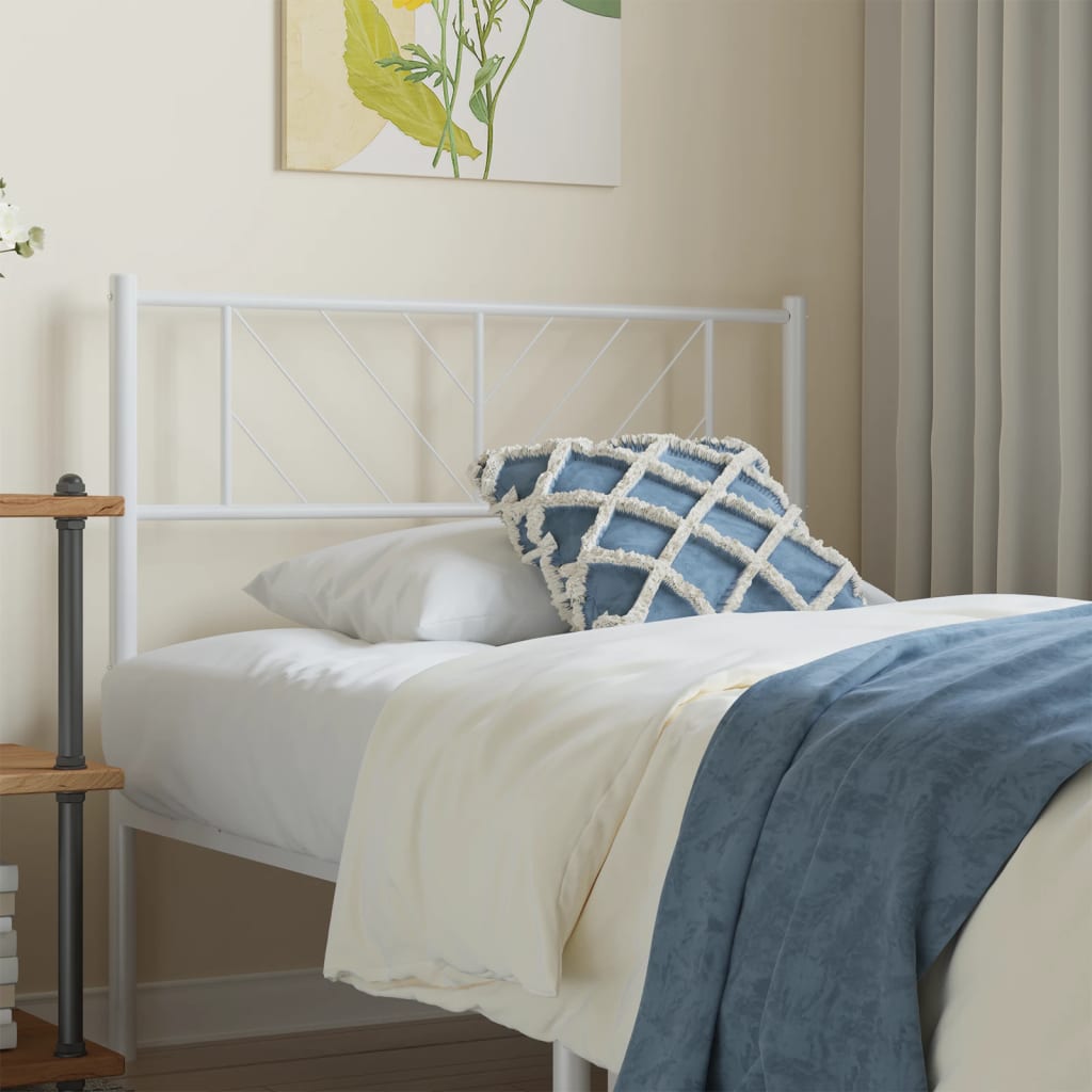 Metal Headboard White 75cm