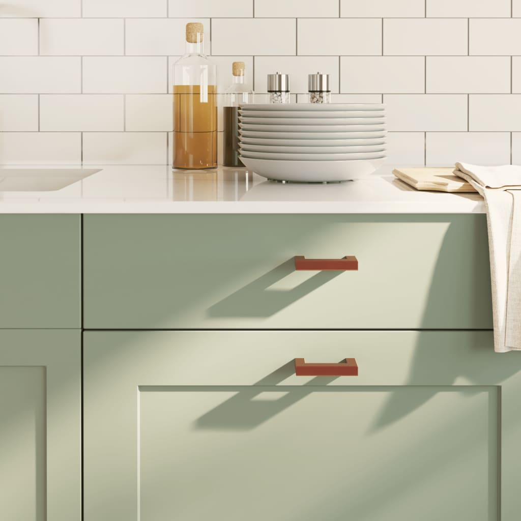 Cabinet Handles 10 Pcs Bronze 64mm Stainless Steel