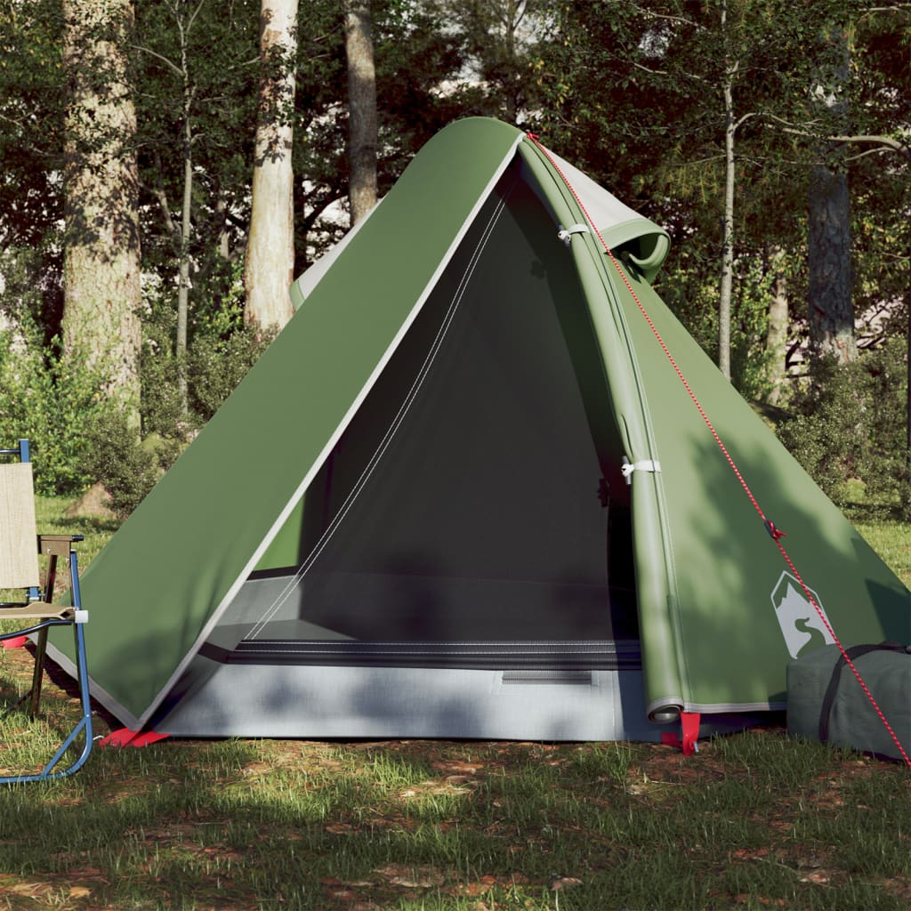 Camping Tent 2 Persons Green 267x154x117 cm 185T Taffeta