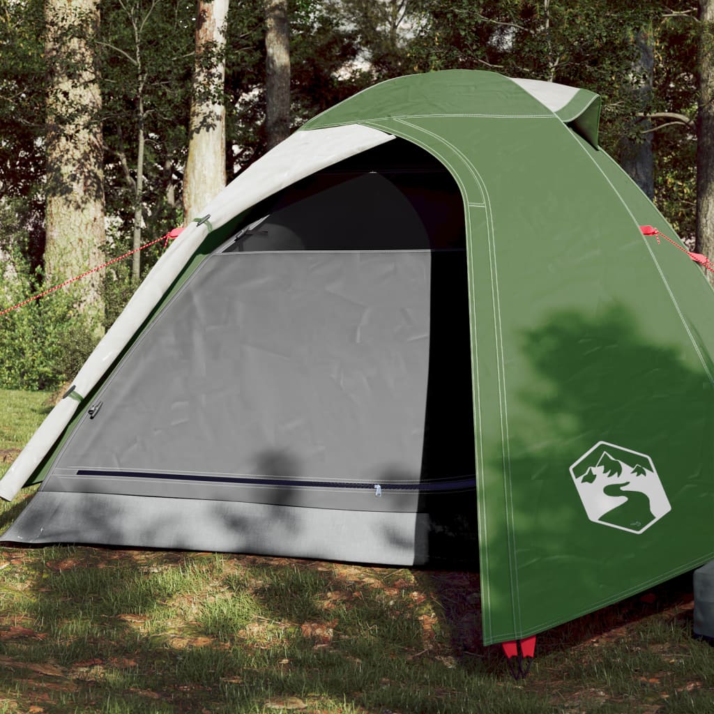 Camping Tent 2 Persons Green 264x210x125 cm 185T Taffeta