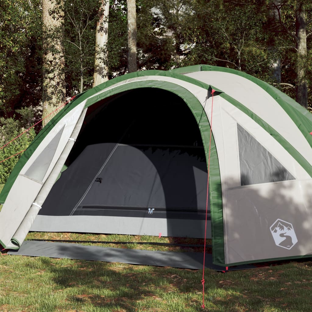 Camping Tent 4 Persons Green 300x250x132 cm 185T Taffeta