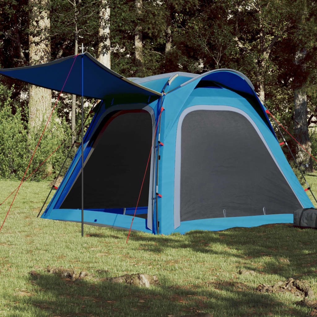 Camping Tent 4 Persons Blue 240x221x160 cm 185T Taffeta
