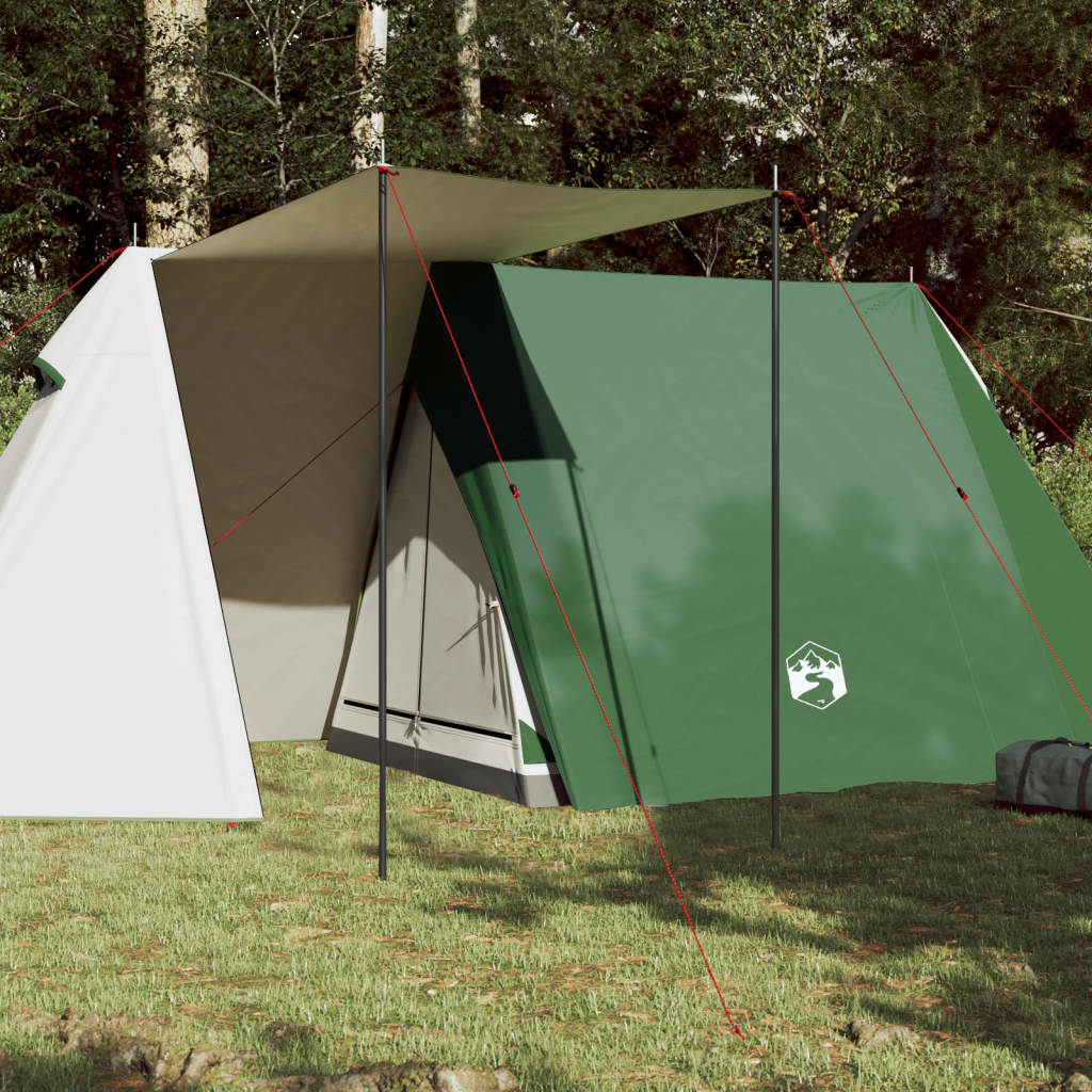 Camping Tent 3 Persons Green 465x220x170 cm 185T Taffeta