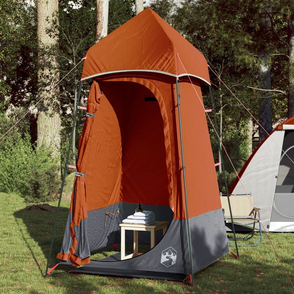 Privacy Tent Grey and Orange 121x121x225 cm 190T Taffeta