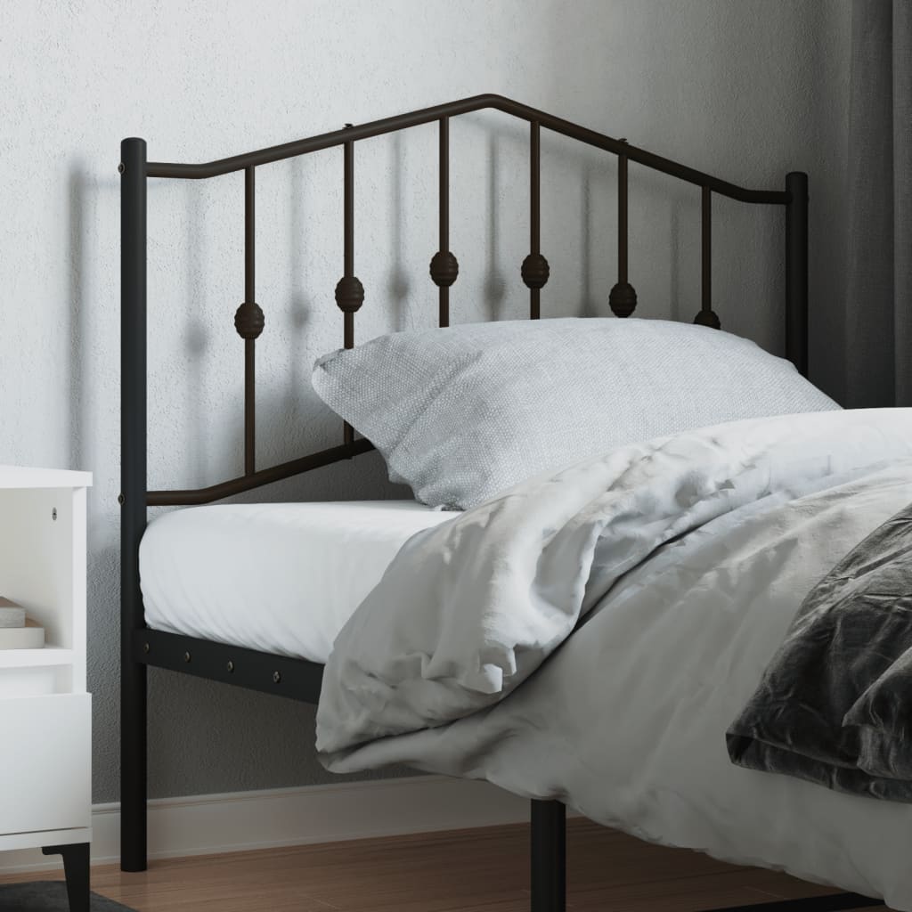 Metal Headboard Black 100cm