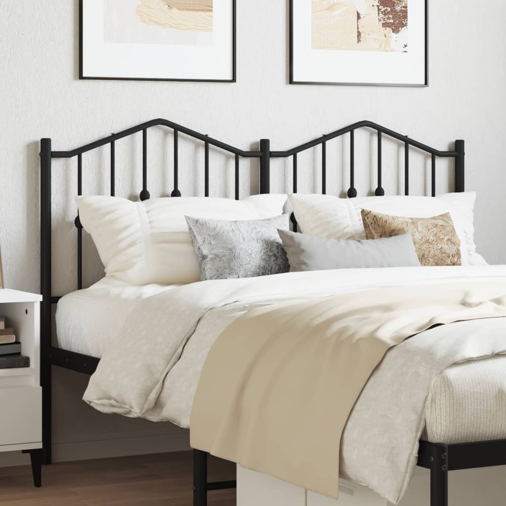 Metal Headboard Black 150cm