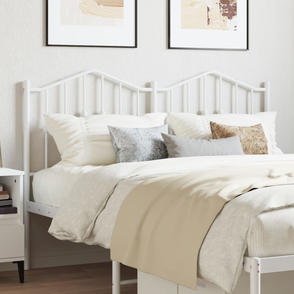 Metal Headboard White 150cm