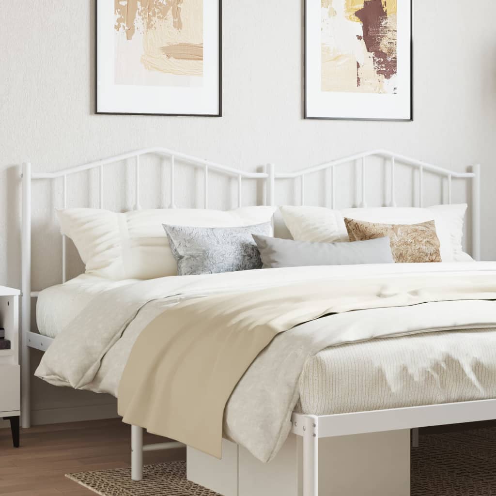 Metal Headboard White 200cm