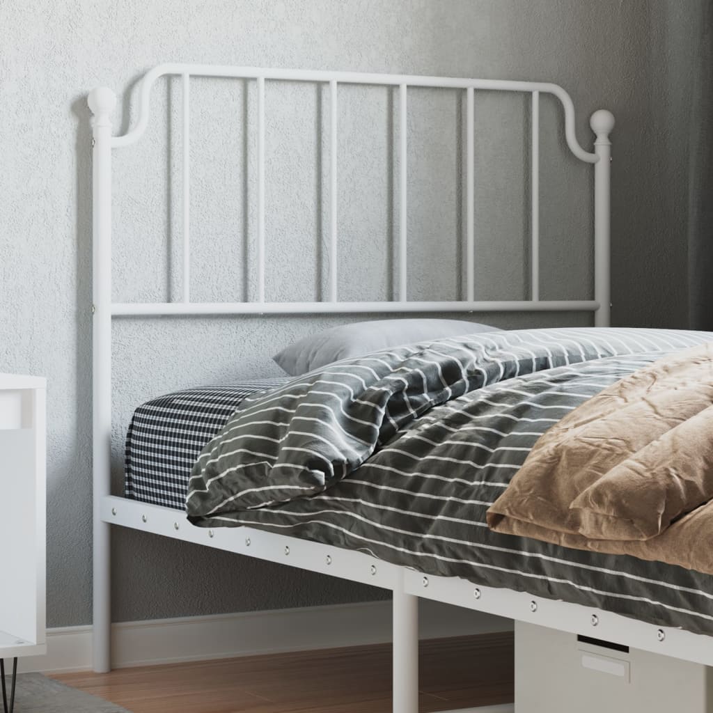 Metal Headboard White 100cm