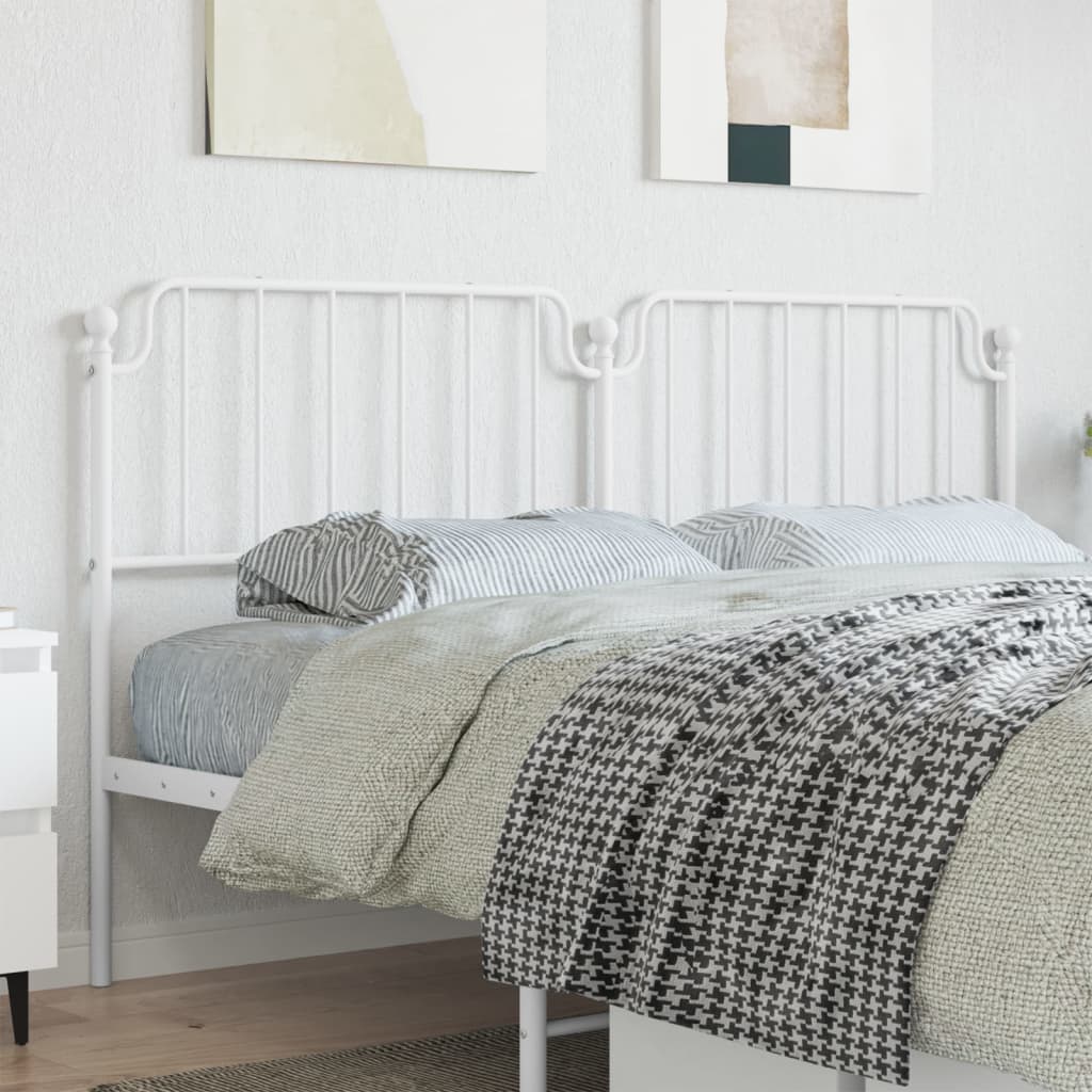 Metal Headboard White 180cm