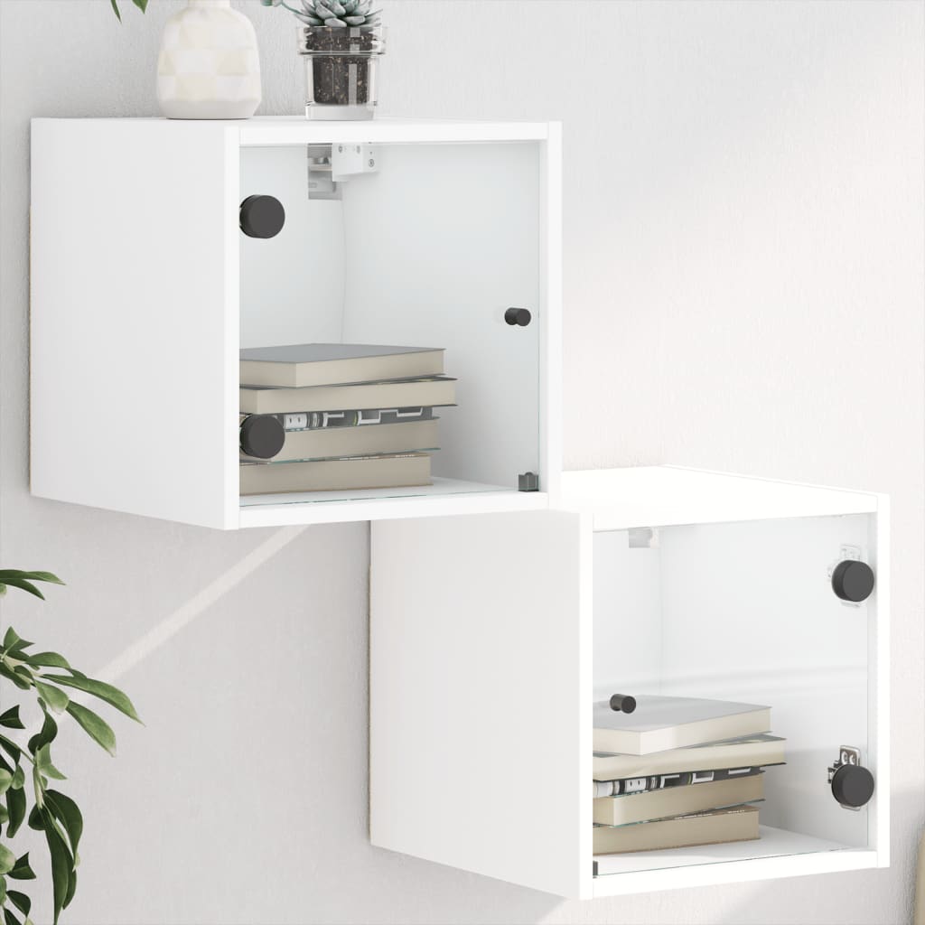 Bedside Table - MAPLE 2 Piece Nightstand White 35cm
