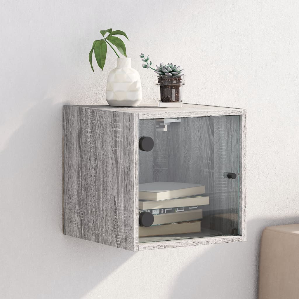 Bedside Table - MARION Nightstand Grey Sonoma 35cm