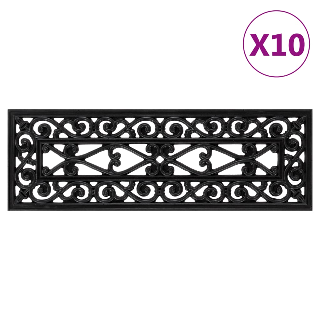 Stair Treads 10 Pcs 25x75cm Rubber