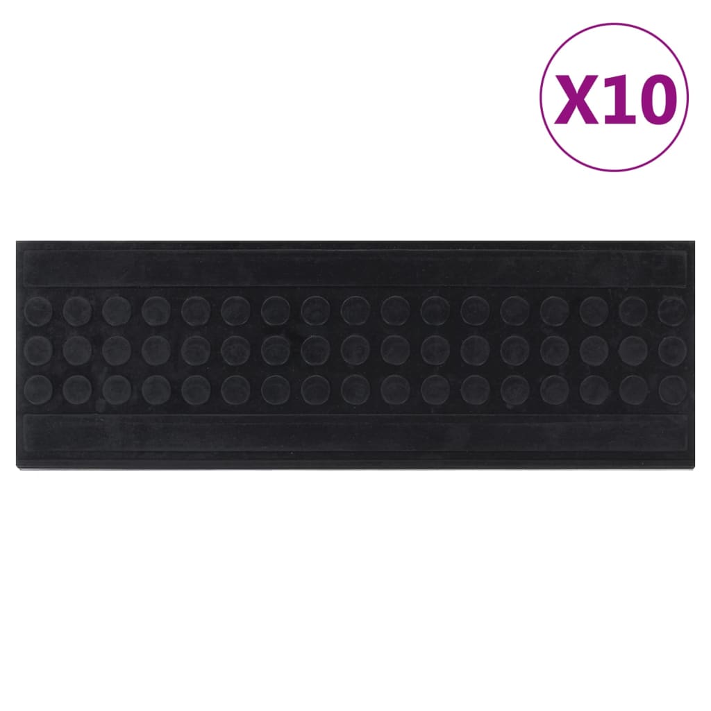 Stair Treads 10 Pcs 25x75cm Rubber