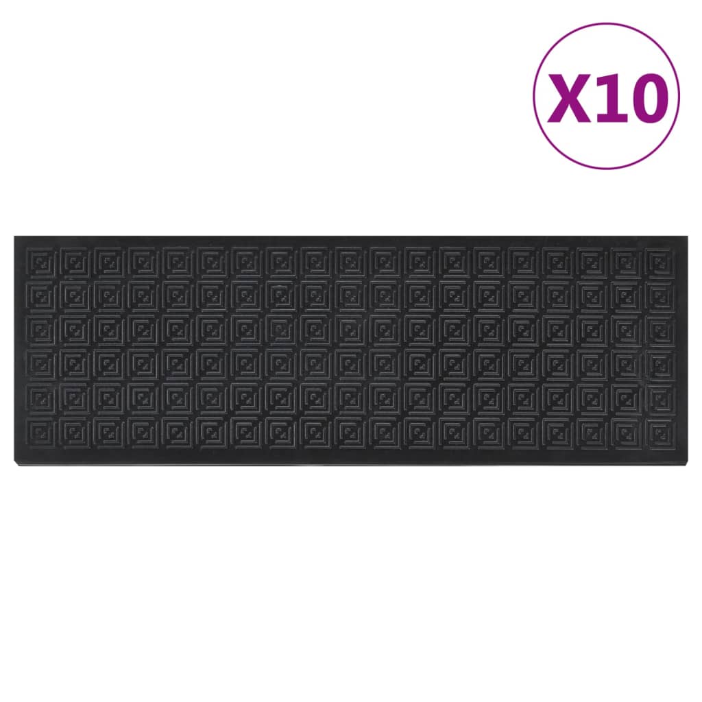 Stair Treads 10 Pcs 25x75cm Rubber