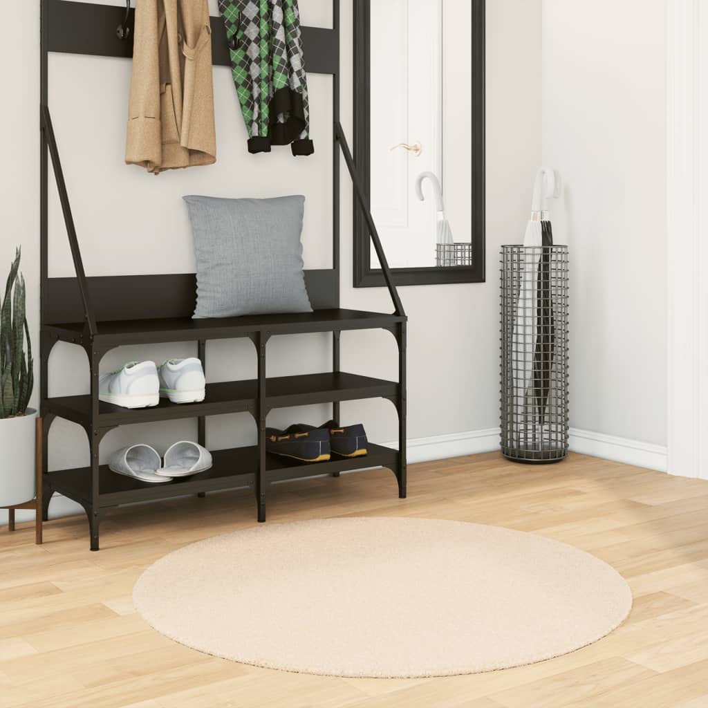 Rug Short Pile Soft and Washable Beige 100cm