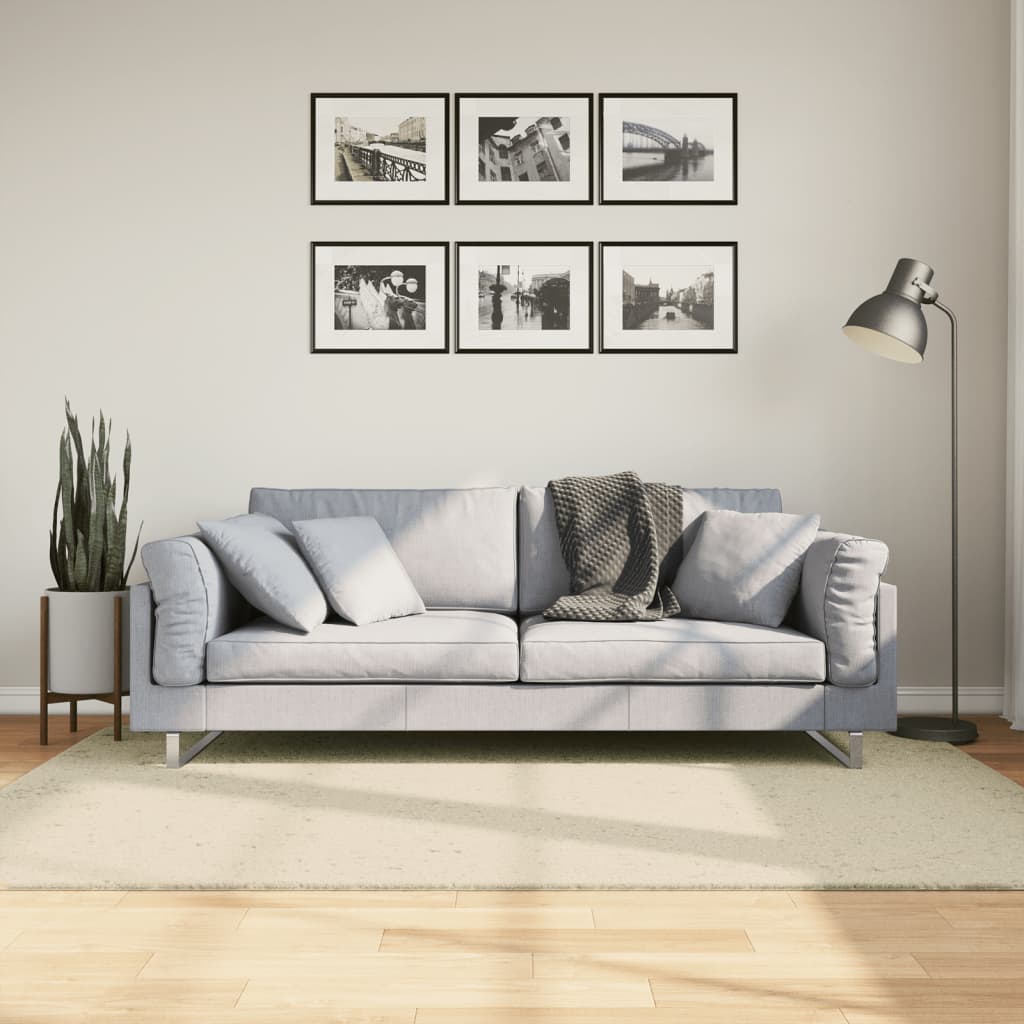 Rug Short Pile Soft and Washable Cream 140x200cm