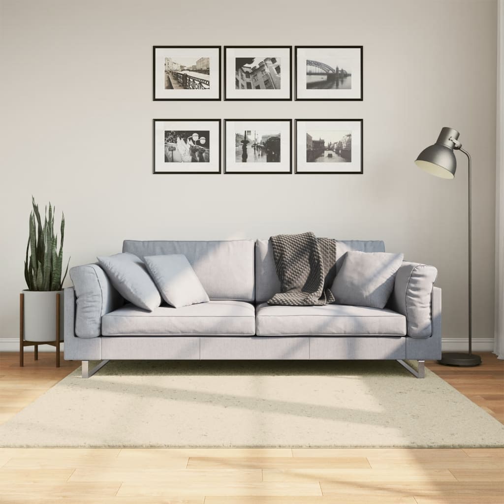 Rug Short Pile Soft and Washable Cream 160x160cm