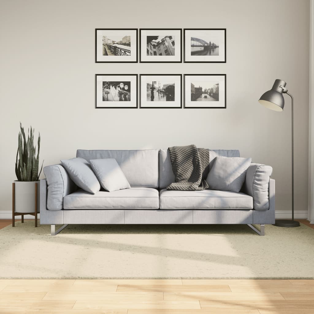 Rug Short Pile Soft and Washable Cream 160x230cm