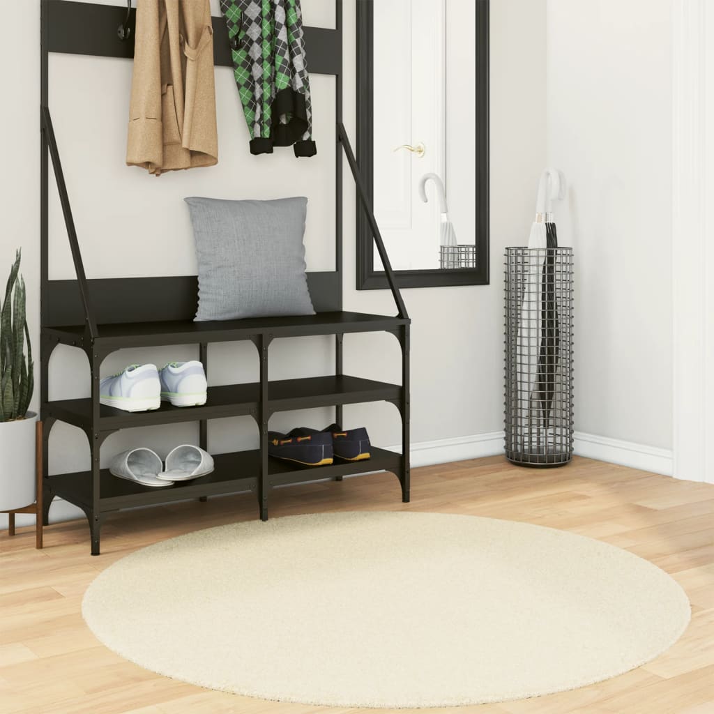 Rug Short Pile Soft and Washable Cream 120cm