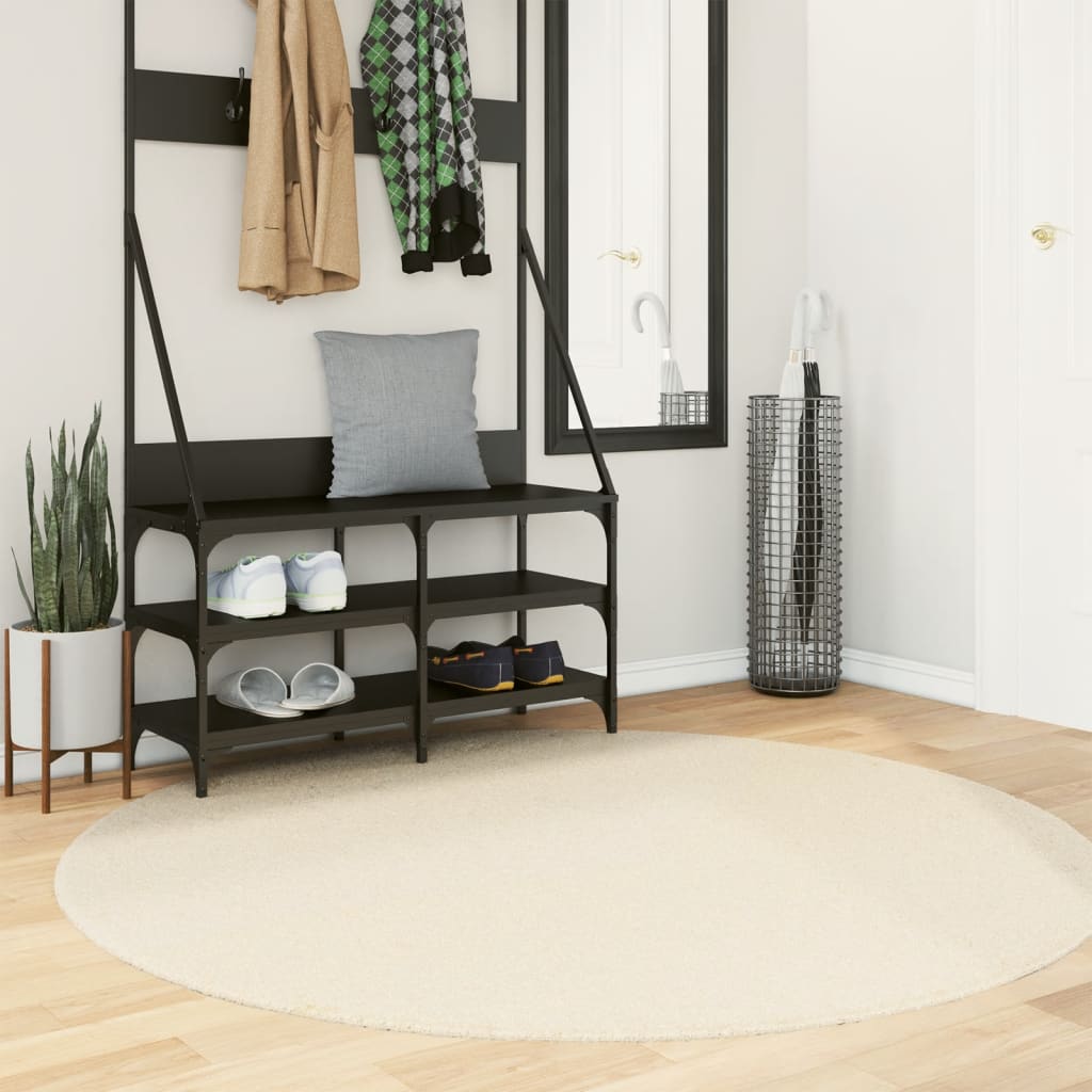Rug Short Pile Soft and Washable Cream 160cm