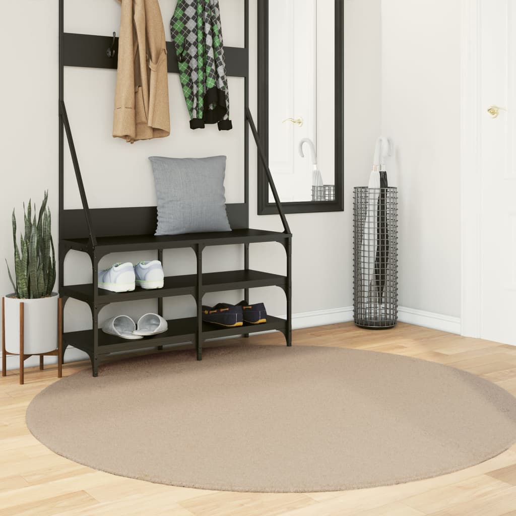 Rug HUARTE Short Pile Soft and Washable Sand 160 cm