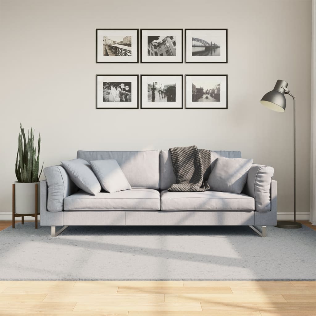 Rug Short Pile Soft and Washable Grey 160x230cm